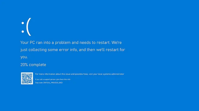 Blue screen