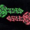 encryption algorithms and cryptography concepts: matching public and private keys made of electronic microchip circuits with led lights
