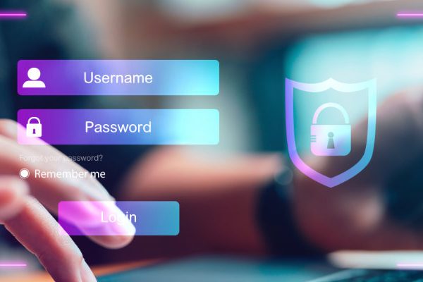 cyber security and data protection, information security and encryption, secure access to user's personal information, secure Internet access, cybersecurity. login with username and password.